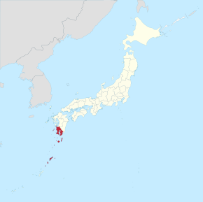 Poloha prefektury Kagošima na mapě Japonska