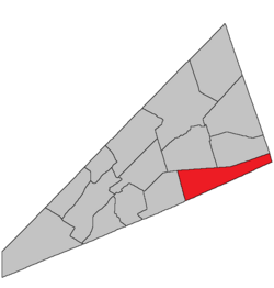 Location within Kings County, New Brunswick.