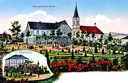 Kostel na historické pohlednici
