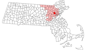 Poziția localității Lexington, Massachusetts