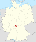 Kart som viser Landkreis Bad Kissingens beliggenhet i Tyskland