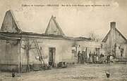 Les ruines du village après les combats de juin 1918.