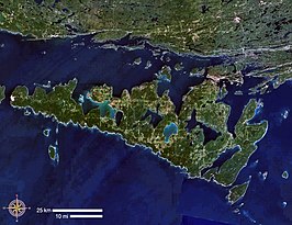 Satellietfoto van Manitoulin