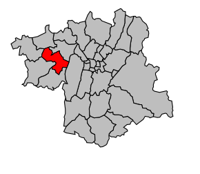 Kanton na mapě arrondissementu Grenoble