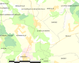 Mapa obce Le Boulay-Morin