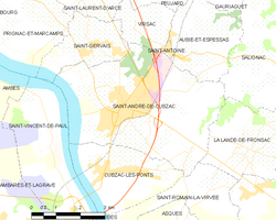 Kart over Saint-André-de-Cubzac