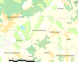 Mapa obce Saint-Jean-de-Lier