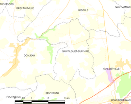 Mapa obce Saint-Louet-sur-Vire