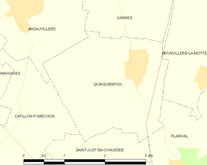 Poziția localității Quinquempoix