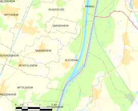 Mapa obce Schoenau