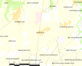 Mapa obce Épreville