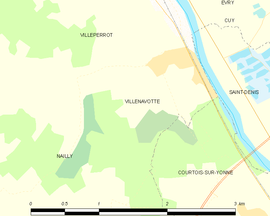 Mapa obce Villenavotte