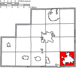 Location of Wadsworth Township in Medina County