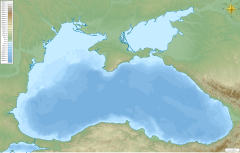 シンフェロポリの位置（黒海内）