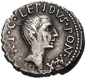 Lepidus and Octavian. 42 BC. AR Denarius (17mm...