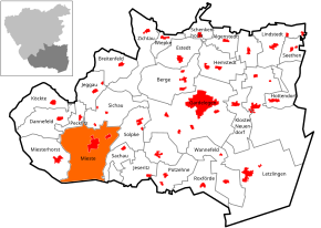 Poziția localității Mieste