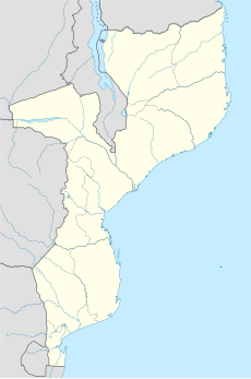 A map of Mozambique with Maputo marked in the south of the country.