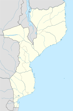 Beiras läge i Moçambique.