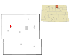 Location of East Dunseith, North Dakota