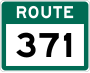 Route 371 marker