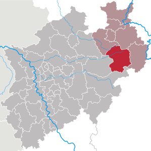 Lage des Kreis Paderborn in Nordrhein-Westfalen (anklickbare Karte)