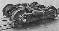 台車（川崎車輌OK-12A） （1011AB、北九州線、1954年撮影）