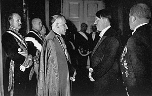 English: Hitler meeting the nuncio to Germany,...