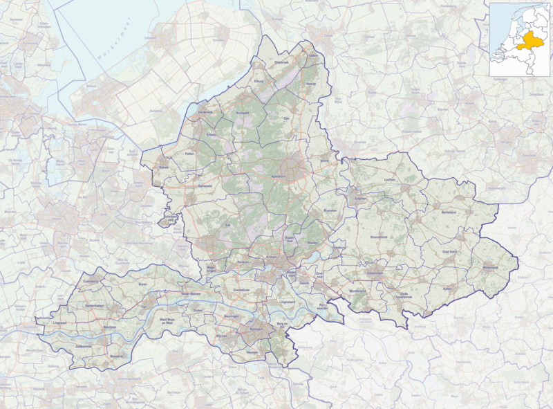 Kaart molens in Gelderland (Gelderland)