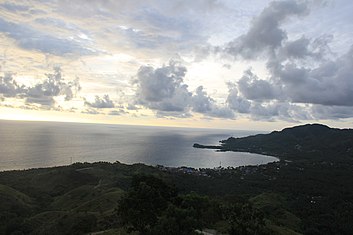 Gambar Kecamatan Pamboang dari Bukit Pamboang