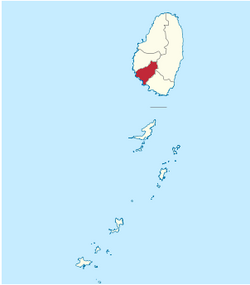 Парохијата Сент Ендру на мапата на Свети Винцент и Гренадини
