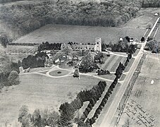 Aerial view of Belton Court circa 1938