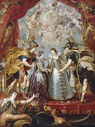 De ontmoeting der prinsessen (1622-'25); Louvre te Parijs
