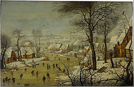 Paisaje invernal con una trampa para pájaros (c. 1620), Museo Pushkin.