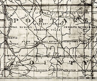 Map of Portage County, Ohio in 1826 I cropped from a much larger map of the Connecticut Western Reserve.