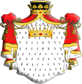 Escudo de mortero presidente y conde XVIII
