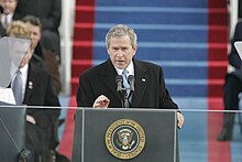 Bush delivers his second Inaugural address President George W. Bush Delivers Inaugural Address.jpg