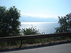 El lago visto desde Oteševo - ruta Stenje.