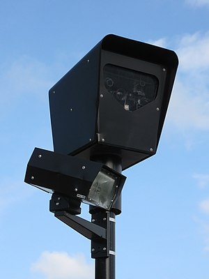 A red light camera in Chicago, USA.