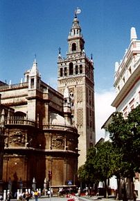 The Giralda minart in Sevilla, Spain.