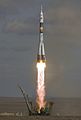 Soyuz TMA-13 lift off with Expedition 18 crew from Baikonur Cosmodrome