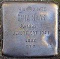 Stolperstein für Dina Maas (Zwirner Straße 33)