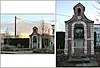 Ensemble formé par la Chapelle Notre-Dame de la Paix et les deux tilleuls qui l'encadrent, à Orcq