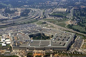 Aerial view of The Pentagon, Arlington, Virginia