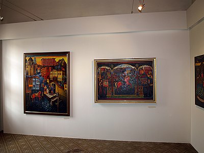 Экспозиция Музея Цанко Лавренов (Пловдив) — зал с его живописью.