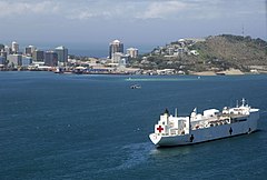 Port Moresby központja (a háttérben)