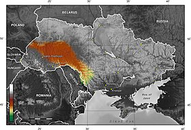 Подольская возвышенность обозначена цветом