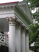 University of Virginia Lawn - Pavilion III capitals and upper level.jpg