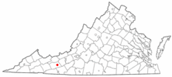Location of Fort Chiswell, Virginia