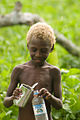 A Melanesian child from Vanuatu.