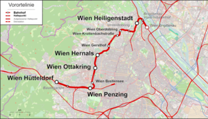 郊外線 (オーストリア)の路線図